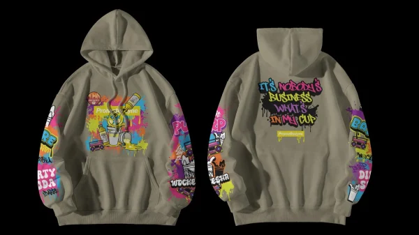 DOUBLE CUP ARMY & YELLOW HOODIE