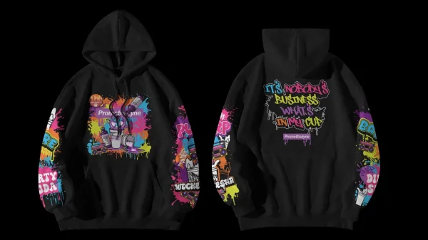 DOUBLE CUP BLACK & PURPLE HOODIE