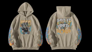 KOREAN BEIGE & ORANGE CUP HOODIE