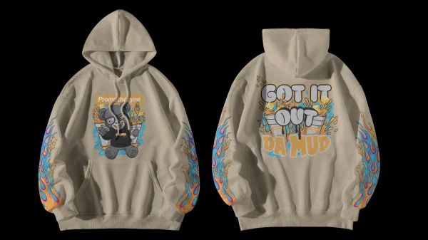 KOREAN BIEGE & ORANGE CUP HOODIES