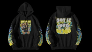 KOREAN BLACK & YELLOW CUP HOODIES