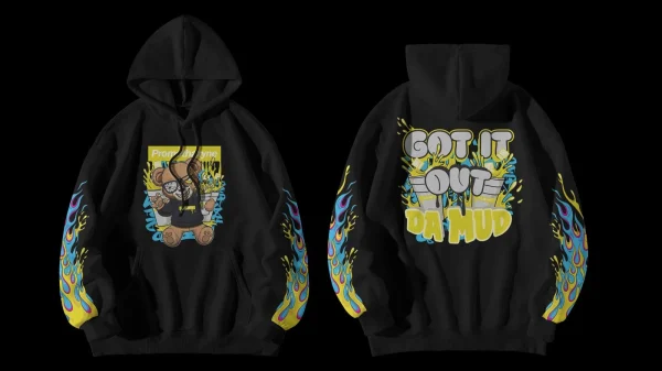 KOREAN BLACK & YELLOW CUP HOODIES