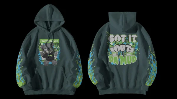 KOREAN GREEN ON GREEN CUP HOODIES