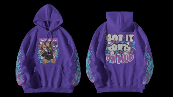 KOREAN PURPLE ON PURPLE CUP HOODIES